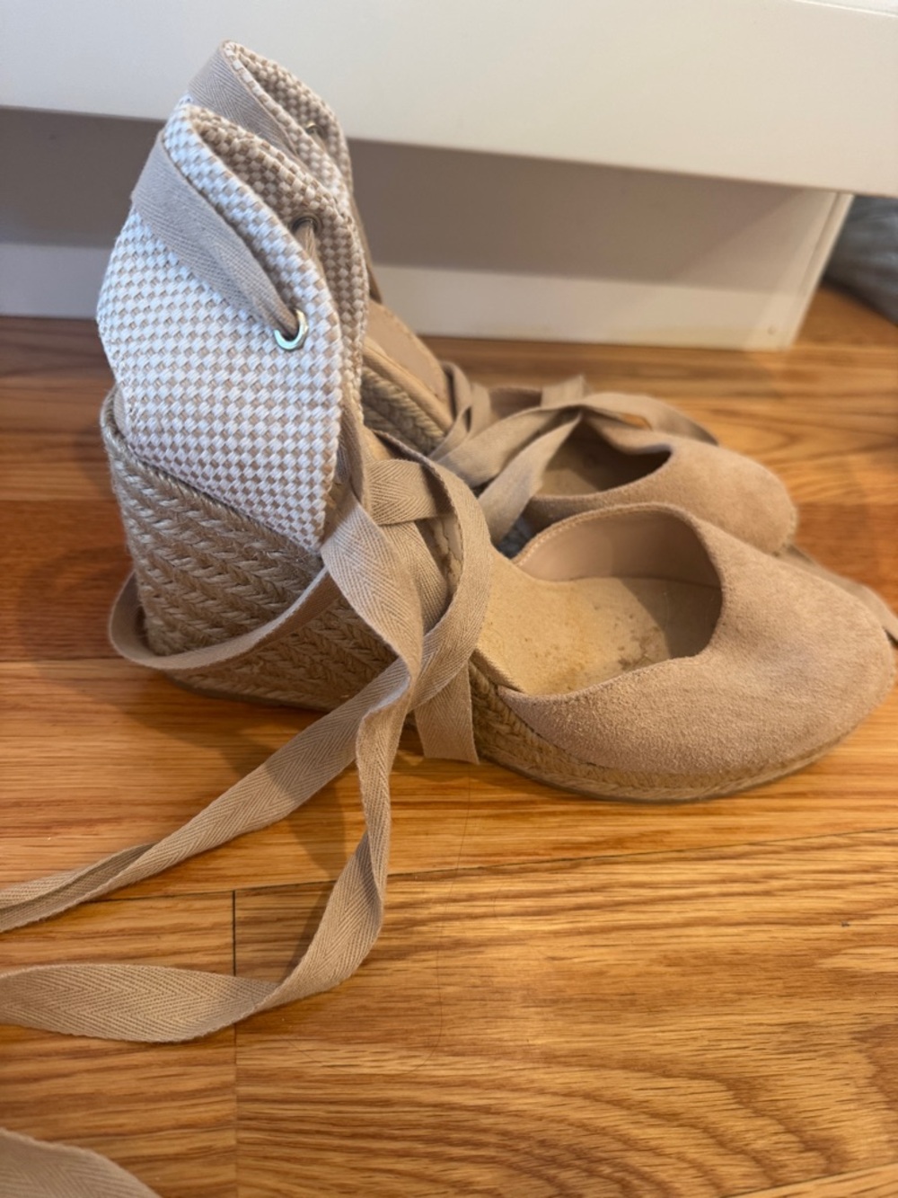 Aldo Tan Espadrille Wedge Lace-Up Sandals